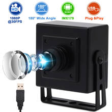 ELP 180 Degree Fisheye Lens 8MP USB Camera Wide Angle Sony IMX179 3264X2448 Mini Box Webcam 2024 - buy cheap