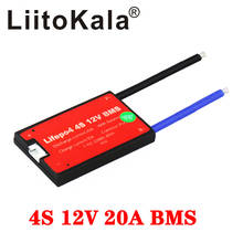 Умное устройство для зарядки никель-металлогидридных аккумуляторов от компании LiitoKala 18650 BMS 4S 12V 20A Водонепроницаемый BMS для Перезаряжаемые Lifepo4 Батарея с таким же Порты и разъёмы для 3,2 V Lifepo4 Батарея 2024 - купить недорого
