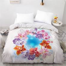 3D Duvet Cover Custom 200X200 220x240 Comforter/Quilt/Blanket case Single Double King Bedding For Wedding Floral Drop Ship 2024 - купить недорого