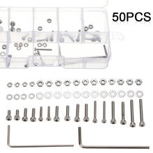50set Turntable Headshell Cartridge Mounting Kit Universal Bolts Screws Nuts Set with Case Stainless Steel 2024 - buy cheap