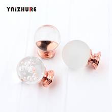 30 Ball Shape Rose Gold Design Crystal Glass Knobs Cupboard Drawer Pull Kitchen Cabinet Door Wardrobe Handles Hardware 2024 - buy cheap