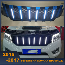 Rejilla delantera de ABS para NISSAN NAVARA, accesorio de carreras con luces LED, compatible con NP300 D23, años 2015 a 2017 2024 - compra barato