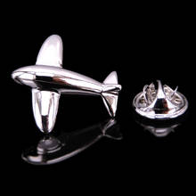 High quality jewelry men's Brooch Lapel Pin New badge plane Brooch men's wedding dress jewelry accessories pin gift 2024 - buy cheap