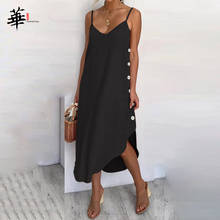 Сексуальное женское платье на бретельках, длинное платье с открытой спиной, женское летнее платье 2020, вечерние пляжные платья в стиле бохо для женщин, Robe Femme 2024 - купить недорого