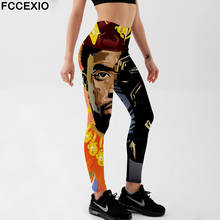 FCCEXIO Women Leggings High Waist Fitness Legging  Black Panther Avatar Superhero Print Leggins Female Pants Workout Legging 2024 - buy cheap