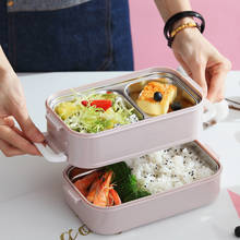Single/Double Layer Lunch Box Dinnerware Food Storage Container Children Kids School Office Portable Bento Box 2024 - buy cheap