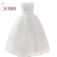 petites filles Princess Pink Flower Girl Dresses Ball Gown Lace Girls Pageant Dresses First Communion Dresses 2024 - buy cheap