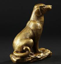 Copper Statue Brass Dog Ornament pure copper 12 Chinese Zodiac dog home decoration handicraft ornament 2024 - buy cheap