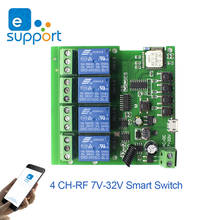 EweLink-interruptor inteligente inalámbrico para el hogar, dispositivo con WIFI, 5V, 32V, 85V, 220V, 250V, DIY, 4 canales, 1ch, Jog Inching, con autobloqueo y Control remoto por Alexa 2024 - compra barato