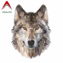 Aliauto Interesting Car Sticker Lovely Wolf Head Cartoon Colored Decoration Graphic PVC Decal for Peugeot Skoda Volvo,12cm*17cm 2024 - buy cheap