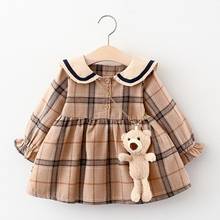 Vestido de princesa para bebês recém-nascidos, vestido de manga longa fofo para o outono de 2021, roupas infantis para meninas 2024 - compre barato