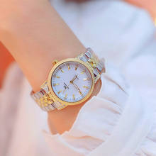 Nova marca de luxo senhoras relógio feminino vestido cristal relógio moda rosa ouro quartzo relógios aço inoxidável à prova dwaterproof água 2024 - compre barato