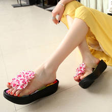 Sandálias transparentes antiderrapantes femininas, novas sandálias de verão em formato de flor 2024 - compre barato