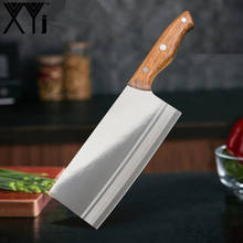 XYj-cuchillo para picar de acero inoxidable, utensilio de cocina de 7,8 pulgadas con mango curvo de palisandro, para carnicero y Chef 2024 - compra barato