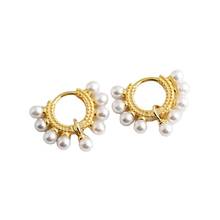 925 Sterling Silver Earring Fashion Punk pearl Ear Ring Ear Bone Nail C shape Earring Personality Trend Woman Girl Ear Jewelry 2024 - buy cheap