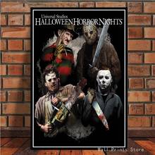 Jason Voorhees Freddy Krueger Classic Horror Movie Poster Prints Canvas Art Painting Wall Pictures For Living Room obrazy plakat 2024 - buy cheap