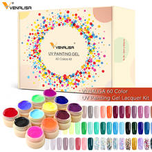 Venalisa-esmalte em gel para pintura de unhas, 60 peças/kit, 5ml, cores e glitter, fábrica, pintura de unhas em led ou uv, soak-off 2024 - compre barato