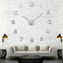 2020 New Wall Clock Watch Clocks 3D Diy Acrylic Mirror Stickers  Home Decoration Living Room Quartz Needle 2024 - buy cheap
