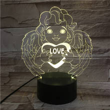 Lámpara 3D de amor para el día de la madre, luz LED de noche acrílica, decoración de dormitorio, teléfono inteligente, Control de 16 colores, el mejor regalo 2024 - compra barato
