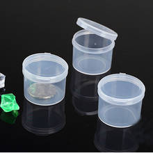 5 PCS/lot Small Round Plastic Clear Transparent With Lid Collection Container Case Storage Box Coin Capsules Holders Collecting 2024 - buy cheap