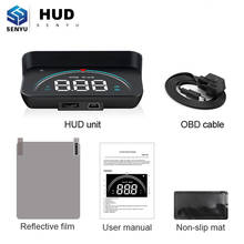 HUD Display Head Up Display M8 Car GPS HUD M8 OBD OBD2 Diagnostic Tool Projector Digital Speedometer Car Speed Security Alarm 2024 - buy cheap