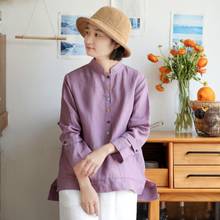 Женская однотонная Асимметричная рубашка в винтажном стиле, весенне-летняя блузка для женщин 2020 2024 - купить недорого