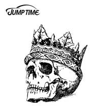 Jump Time 13 x 11.2cm For Calavera King Skull Car Stickers Cartoon Motorcycle Refrigerator Decal Windshield Waterproof Graphics 2024 - buy cheap