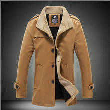 2020 New Winter Fleece Coat Slim Fit Jackets Mens Casual Warm Outerwear Jacket and coat Men Pea Coat Size M-5XL Drop shipping 2024 - buy cheap