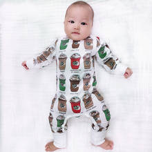 Seartist Wholesale Baby Boys Girls Romper Bebes Coffee Cups Jumpsuit Newborn Jumper Baby Boy Clothes 4Pcs/Lot 2022 New 40 2024 - buy cheap