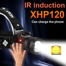 1000000LM XHP120 IR Sensor Headlamp 18650 LED Headlight USB Rechargeable Head Flashlight XHP90.2 Zoom Head Torch Fishing Lantern 2024 - buy cheap