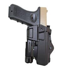 Coldre tático móvel para airsoft glock 17 18, com lanterna ou coldre laser 2024 - compre barato