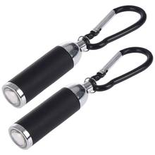 ULTRA BRIGHT LED CAMPING Flashlight Mini Torch Lamp Light Keychain Keyring,Black 2 PCS 2024 - buy cheap