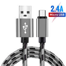 2.4A Micro USB Nylon Micro usb Cord Cable Fast Charging Date For Huawei Xiaomi Redmi Note5 Pro Mobile Phone Accessories Cables 2024 - buy cheap