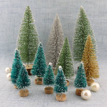 12pcs / set Mini Christmas Tree Sisal Silk Cedar Decoration Small Christmas Tree Gold Silver Green Blue White Mini Tree 2024 - buy cheap