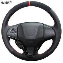 DIY Car Steering Wheel Cover Suede For Honda Fit 2014-2018 2019 City 2014-2019 Jazz 2014-2019 HR-V HRV 2016 2019 Vezel 2015-2017 2024 - buy cheap