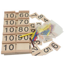 Монтессори, математические материалы, десять досок, подсчет чисел, математические игрушки, развивающие деревянные игрушки для детей, игрушки A2264F 2024 - купить недорого