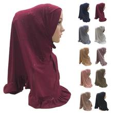 Women Ruffle Turban Cap Islamic Muslim Hijab Head Scarf Arab Shawl Headwear Hat Ramadan Head Wrap Prayer Hat Fashion Accessories 2024 - buy cheap