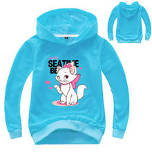 Marie Aristocats Cat Clothes Kids Long Sleeves Hoodies for Kids Spring Sweatshirts Girls Sweatshirt Cute Baby Girls Tops 2024 - buy cheap