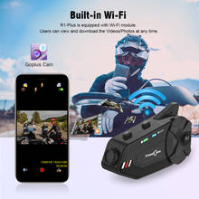 Freedconn R1 Plus мотоциклетная группа 6 Riders Bluetooth шлем Interphone Intercomunicador de motocicleta с 1080P рекордер WIFI 2024 - купить недорого