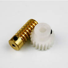 0.8M-20T/30T/40T Plastic Worm gear copper worm rod  DC motor remote control components 1:20 1:30 1:40 2024 - buy cheap
