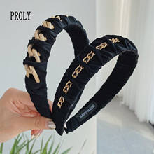 PROLY New Fashion Hair Accessories Alloy Chain Headband Braided Wide Side Knotted Hairband Top Quality Turban Headwear 2024 - buy cheap