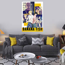 Carteles e impresiones de dibujos animados de plátano y pez, pintura recubierta de arte de pared para decoración de sala de estar, decoración del hogar 2024 - compra barato