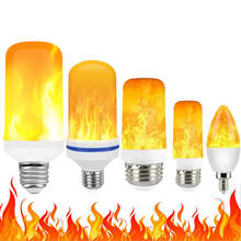 Full Model 3W 5W 7W 9W E27 E12 E26 E14  Flame Bulb 85-265V LED Flame Effect Fire Light Bulbs Flickering Emulation Decor LED Lamp 2024 - buy cheap