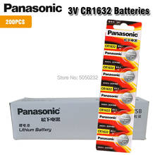 PANASONIC-pilas de litio de 3V, pilas de botón, calculadora, juguete médico, 200 Uds., PANASONIC CR1632 1632 DL1632 2024 - compra barato