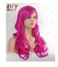 Zhaoxia + + 07776 @ Q8 @ * + + + розово-красный сексуальный кудрявый Женский 24 "длинный парик термостойкий косплей Полный волос T2405 2024 - купить недорого