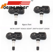 OEMEMBER 4 Uds Presión de neumático de coche Sensor de 42607-02031 TPMS sistema de supervisión 42607-30071 para Toyota 42607-30070, 42607-42020, 433Mhz 2024 - compra barato