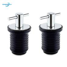 2PCS 304 Stainless Steel Handle Rubber Drain Plug T-Handle TWIST-IN Hull Livewell Bilge Transom Seawall Marine Boat Accessories 2024 - buy cheap