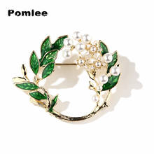 Pomlee Korean Fashion Gardenia Oil Dripping Enamel Brooches For Women Simple Broche Femme Bijoux De Luxe 2024 - buy cheap