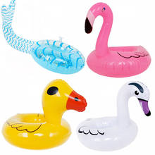 Mini Inflatable Swimming Ring Animal Style Cute Duck Pool Drink Float Cup Holder Party Accessories for Barbie Doll Kids Bath Toy 2024 - buy cheap