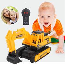 Rc Truck 2 Channels  Remote Control Car Plastic Diecast Construction Engineering Vehicle Excavator Toys for Boys Gift for Kids 2024 - buy cheap